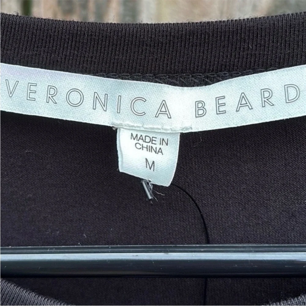 EUC Veronica Beard Bernice Tie-Front Jersey Dress Black Size Medium